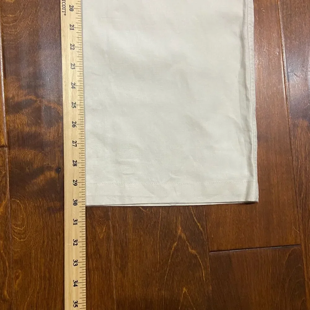 Banana Republic Casual Cream Relaxed Fit Linen Cotton Blend Pants Mens 33 x 30